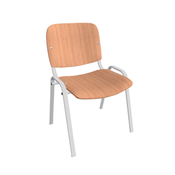 Dřevěná židle ISO s šedým rámem