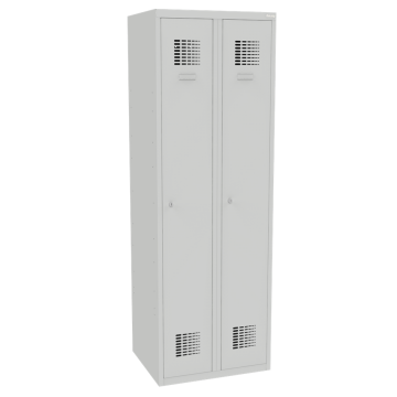 Dvoudveřová kovová šatní skříň s dlouhými dveřmi Sum 320 W lx