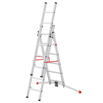 Třídílný hliníkový žebřík S100 – typy od 3x6 do 3x12