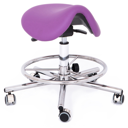 Ergonomischer medizinischer Sattelstuhl mit verstellbarer Fußstütze V023CAB