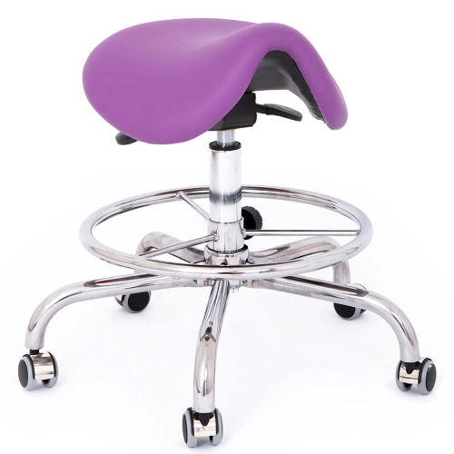 Ergonomická sedlová zdravotnická židle s kruhovou opěrkou nohou V049CAB