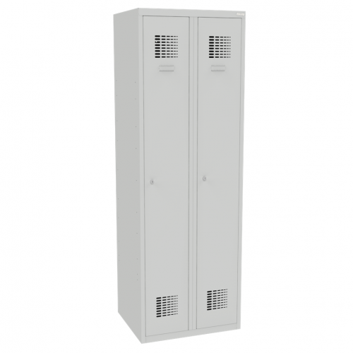 Dvoudveřová kovová šatní skříň s dlouhými dveřmi Sum 320 W lx