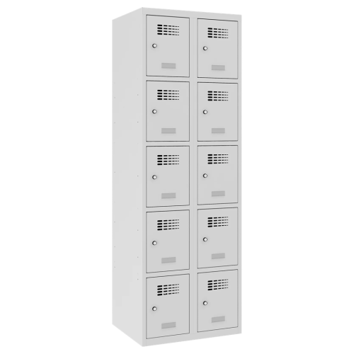 10-dveřová kovová skříň s přihrádkami Sus 325 W